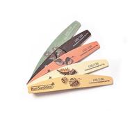 Nails Files 5PCS Double Texture Emery Boards Efficient Filing And Detailing Ergonomic Half Moon Shape Nails Art Control Portable Nail Trimming Sandpaper Strips