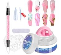 Nails Gel Builder - 60g Clear Building Gel, Strengthening Natural Nail | 3D Nail Sculpting Gels For Hand Home Practice Extension Molding Art Beginners Professional, Large Capacity