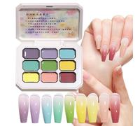 Nails Gel Paint, Quick Dry Colorful Gels, 2.5mlx9 3D Sculpting Art Polish, Stamping Molding Palette Tool, Salon Quality Finish for Home, Family, Women, Girls, Beauty Care
