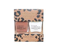 Nails Inc 45 Secondi Speedy Gloss On The Prowl Nail Polish Duo, lucido, senza scheggiature, lunga durata, asciugatura rapida, asciugatura all'aria, manicure e pedicure professionale, unghie di mani e