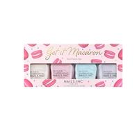 Nails Inc Be Your Inc.redible Self Get It Macaron, set di smalti per unghie, colori pastello, tonalità primaverili, ispirati allo zucchero, lunga durata, senza scheggiature, asciugatura rapida
