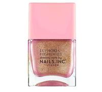 Nails Inc Euphoria Highlight, Dream Dust, Pink Shimmer, No Chip, lunga durata, asciugatura rapida, asciugatura all'aria, manicure e pedicure professionale, unghie di mani e piedi, smalto vegano, 14 ml