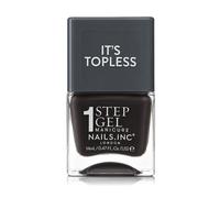 Nails Inc Topless Emily (grigio scuro) - Smalto gel senza UV - manicure 1-step con durata fino a 8 giorni - asciugatura rapida, vegano & 21-free - per adulti & bambini - senza base/top coat