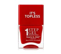 Nails Inc Topless Kendall (rosso rossetto) - Smalto gel senza UV - manicure 1-step con ca. 8 giorni di durata - asciugatura rapida, vegano & 21-free - per adulti & bambini - senza base/top coat
