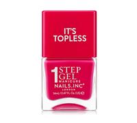 Nails Inc Smalto gel senza UV - 1-step vegano, durata fino a 8 giorni - Topless Oliviay rosa acceso