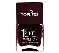 Nails Inc Topless Billie (rosso borgogna) - Smalto gel senza UV - manicure 1-step con durata fino a 8 giorni - asciugatura rapida, vegano & 21-free - per adulti & bambini - senza base/top coat