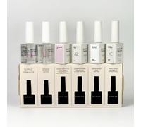 NAILSOFTHEDAY WELCOME NOTD BOX Kit Starter Manicure Dehydrator, Ultrabond, Rubber Base, Cover Base New Formula 02, Gel Polish Let's Special White 001 e Glossy Top Wipe, 10 ml c/u