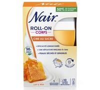 Nair Roll On Cera allo Zucchero con Latte e Miele Pelle Secca e Sensibile 100ml - Cera Depilatoria