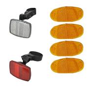 Naisfei Set di 6 riflettori a raggi con occhi di gatto, riflettore a raggi e clip luminosa, per biciclette per bambini, MTB, e-bike e bici da corsa, set di riflettori anteriori, accessori per bicycle.