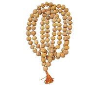 NAISHA Certificato originale 5 Mukhi 10 MM Rudraksha Mala Indossare & Japa Mala, Autentico Rudraksh naturale genuino per uomo e donna con certificato di laboratorio., Legno, Rudraksh