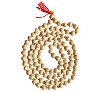 Naisha Hare Rama Hare Krishna Tulsi Basilico Santo Japa Mala, 108+1 Perline Originali per Mantra Jaap Quotidiano, Misura della perlina: 6/7mm,