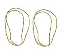 NAISHA Tulsi Kanthi Mala/Rosario Senza Colla/ISKON Vaishnav - 2 Round Mala (Confezione da 2)