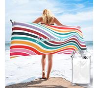 Naispanda Asciugamano da bagno con nome personalizzato, teli mare in microfibra personalizzati, telo mare da bagno personalizzato, Personalizza Estate Bagno Asciugamani Teli mare