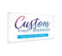 Naispanda Banner e Insegne in Vinile Personalizzati per Eventi Aziendali Banner Personalizzato per Esterni con Testo Dell'immagine del Logo - 3'x3' (91x91cm)