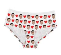 Naispanda Biancheria Intima Personalizzata da Donna con Foto Mutandine Hipster Personalizzate Slip a Vita Bassa Morbido Strench Traspirante per Moglie Fidanzata