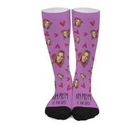 Naispanda Calze da Donna Personalizzati con Foto Faccia, personalizzati per il viso della mamma, Divertente Disegni Idea Regalo per Festa della mamma Compleanno