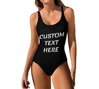 Naispanda Costumi da Bagno Interi Personalizzati, Costume da Bagno Personalizzato con Testo, Nome Personalizzato con Testo Costumi da Bagno Costumi da Bagno per Sposa, Fidanzata, Moglie, Donna