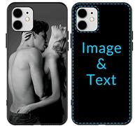 Naispanda Cover Personalizzata per Apple iPhone 17, 16, 15, 14, 13, 12, 11, Pro, Max, XR, XS, X,8, 7, 6 Personalizzato con Foto Testi Disegni, Custodia personalizzata in tpu