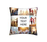 Naispanda Cuscino Personalizzato con Foto e Scritte 30x30 cm Personalizzabile Idea Regalo Simpatica ed Originale per Festa del papà, della Mamma, Compleanno, per Lui e lei