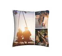 Naispanda Cuscino Personalizzato con Foto e Scritte 40x40 cm Personalizzabile Idea Regalo Simpatica ed Originale per Festa del papà, della Mamma, Compleanno, per Lui e lei