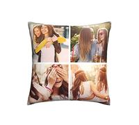 Naispanda Cuscino Personalizzato con Foto e Scritte 60x60 cm Personalizzabile Idea Regalo Simpatica ed Originale per Festa del papà, della Mamma, Compleanno, per Lui e lei