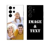 Naispanda Custodia Personalizzata per Samsung Galaxy S23 Ultra, Custodia Cover Personalizzata con la Tua Foto Testo, Personalizzabili Custodia in TPU Design per Natale Compleanno Anniversario