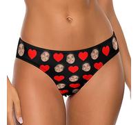 Naispanda Foto Personalizzata Donne Perizoma Perizoma T Back Slip Bikini da Donna Personalizzati Mutandine Personalizzate Slip da Bagno per Ragazze Adolescenti San Valentino Regalo di Natale
