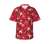 Naispanda Magliette di Natale Personalizzate per Uomo e Donna Magliette di Natale Personalizzate Magliette con Bottone Fotografico Personalizzato per Natale
