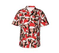 Naispanda Magliette di Natale Personalizzate per Uomo e Donna Magliette di Natale Personalizzate Magliette con Bottone Fotografico Personalizzato per Natale