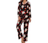Naispanda Pigiami da Donna Personalizzati con Foto con Faccia Buffa, Pigiami da Notte a Maniche Lunghe Personalizzati, Regalo di San Valentino Personalizzato per Fidanzata, Moglie
