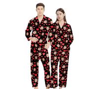 Naispanda Set Pigiama con Foto Personalizzata, Set Pigiama a Maniche Lunghe da Uomo e da Donna con Foto Personalizzata, Set Pigiama di Coppia, Regali Personalizzati per Uomini e Donne, XL