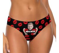 Naispanda Slip Bikini Personalizzato con Foto del Volto, Perizoma Intimo da Donna, Regali di San Valentino per Moglie, Fidanzata - L