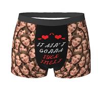 Naispanda Slip Boxer Personalizzati, Intimo Viso Personalizzato con Foto del Viso, Intimo Personalizzato per Uomo Fidanzato Marito Regalo Divertente per San Valentino Anniversario