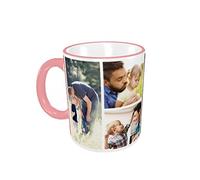 Naispanda Tazza Personalizzata Personalised Mug Coffee Cup - Tazza da caffè con Testo Collage Foto Regali Personalizzati per papà - The Best Daddy in The World - Regalo di Compleanno - Pink