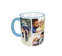 Naispanda Tazza Personalizzata Personalised Mug Coffee Cup - Tazza da caffè con Testo Collage Foto Regali Personalizzati per papà - The Best Daddy in The World - Regalo di Compleanno - Sky Blue