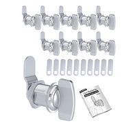 Naissian 1 1/8 Inch Thumb Lock,RV Compartment Latch,Shower Door Lock Latch Keyless Thumb Twist for RV Camper Storage,Chrome Finished, Pack of 10