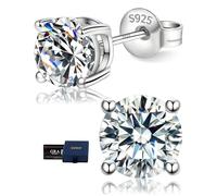 NAITIAY Orecchini a perno da uomo, in argento Sterling 925 ipoallergenico, colore D, purezza VVS1, moissanite creata in laboratorio, certificati GRA, adatti per donne, San Valentino, festa della mamma