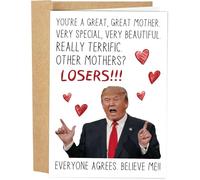 Naixiwen Biglietto di compleanno umoristico Trump per mamma, Donald Trump parlante biglietto di compleanno per mamma, Trump festa della mamma da figlia figlio, You Are a Great Mother Card