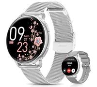 NAIXUES Smartwatch Donna, 1.27" HD Orologio Smartwatch con Chiamate Bluetooth 5.3, Fisiologia Femminile, 24H Frequenza Cardiaca, SpO2, Sonno, 70+ Sportive, IP68 Notifiche Messaggi iOS Android Argento