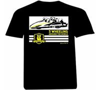 NAIYOUFABING 3 Wheeling T-Shirts 3 Wheeling Around The World Sidecar Racing Tee Black 3XL