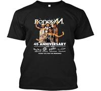 NAIYOUFABING Boney M 45Th Anniversary Thank You for The Memories Tshirt Black S