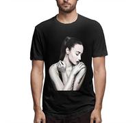 NAIYOUFABING Demi Lovato Mans T Shirts Short Sleeves Crew Neck Tees Summer Casual Tops Black XL