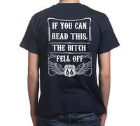 NAIYOUFABING If You Can Read This The Bitch Fell off Bikers T Shirt R19 Tee Navy L