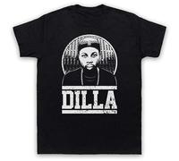 NAIYOUFABING J Dilla Hip Hop T-Shirt Graphic Top Printed Black XL