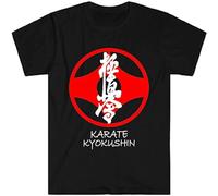 NAIYOUFABING Karate Kyokushin Symbol Japan Martial Arts Men's T-Shirt Black S