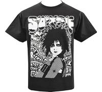 NAIYOUFABING Mens Gothic T Shirt Siouxsie Sioux & The Banshees Post Punk Goth Gig Flyer Black XL