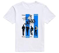 NAIYOUFABING Men's Pre Cotton The Kinks T Shirt White 3XL