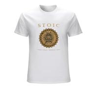 NAIYOUFABING Men's Stoic Virtues T Shirt Justice Courage Moderation Plato Socrates White XXL
