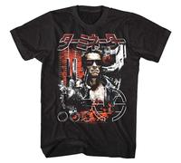 NAIYOUFABING Terminator Schwarzenegger Big in Japan Men's T Shirt Movie Poster Cyborg Sci Fi Black S