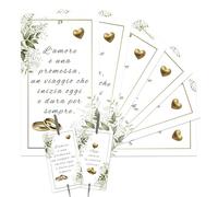 NAÏZAYA Promessa di Matrimonio Gadget - 70 Biglietti per Scintille Luminose Eleganti - Decorazioni Matrimonio Originali (Scintille NON Incluse)